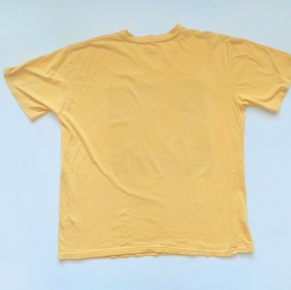 Abiyas Art Size Large V Neck T Shirt Elephant Graphic Yellow Cotton - Picture 2 of 3